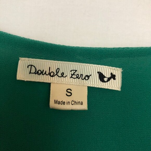 DOUBLE ZERO Green Cream Ivory Floral Lace Sleeveless Party Dress JUNIORS Small S - Picture 4 of 7